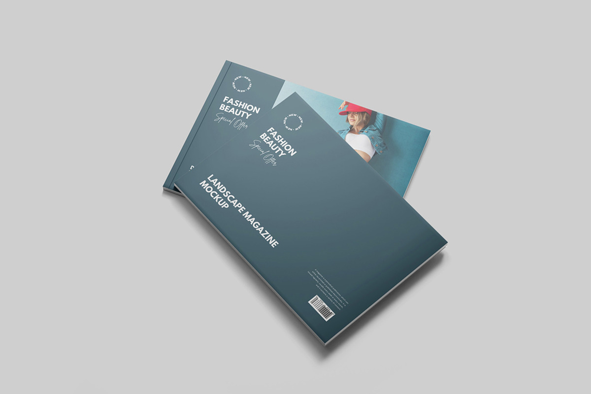 A4 Landscape Magazine Mockup, a Magazine Template by seramoe (Photo 2 of 6)
