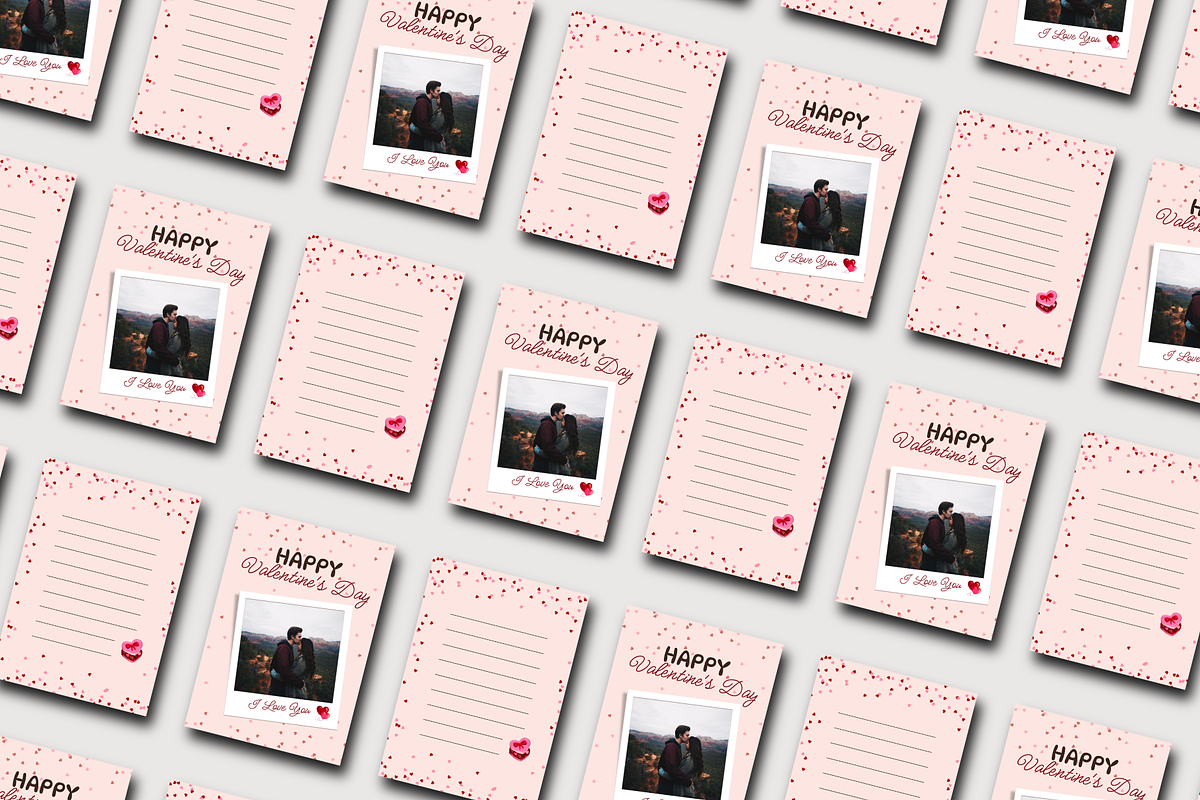 VALENTINE'S DAY CARD CANVA TEMPLATE, a Card Template by The Little Lily Studio (Photo 4 of 5)