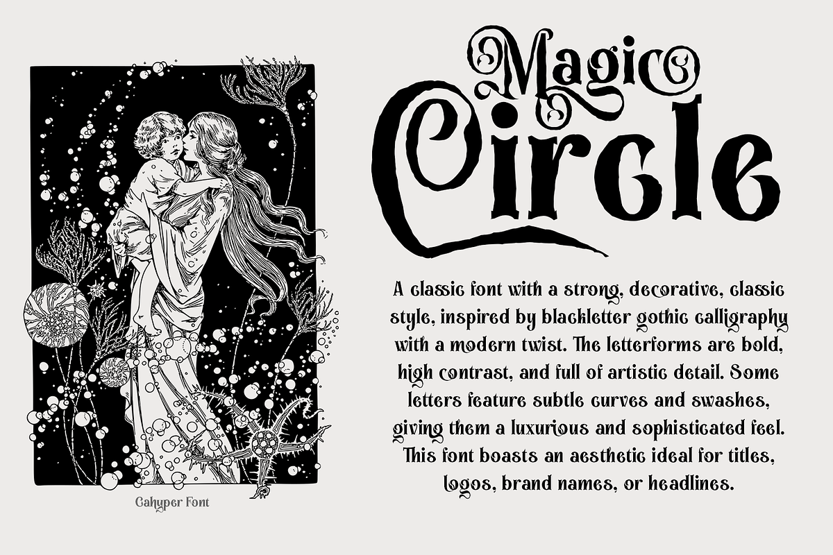 Cahyper Decorative Typeface, a Blackletter Font by TypeClassHeroes (Photo 2 of 10)