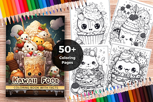 Cute Kawaii Food Coloring Book