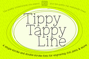 Tippy Tappy Line - single-line font, a Serif Font by Missy Meyer (Thumbnail 1 of 8)