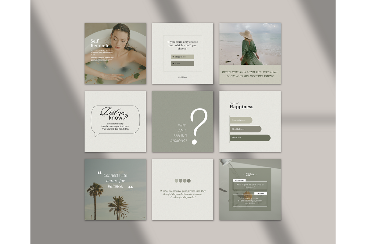 Self Care Instagram Coach - Canva, a Social Media Template by ...