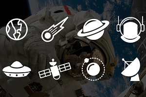 Space Icons - Set Of 16 Vectors