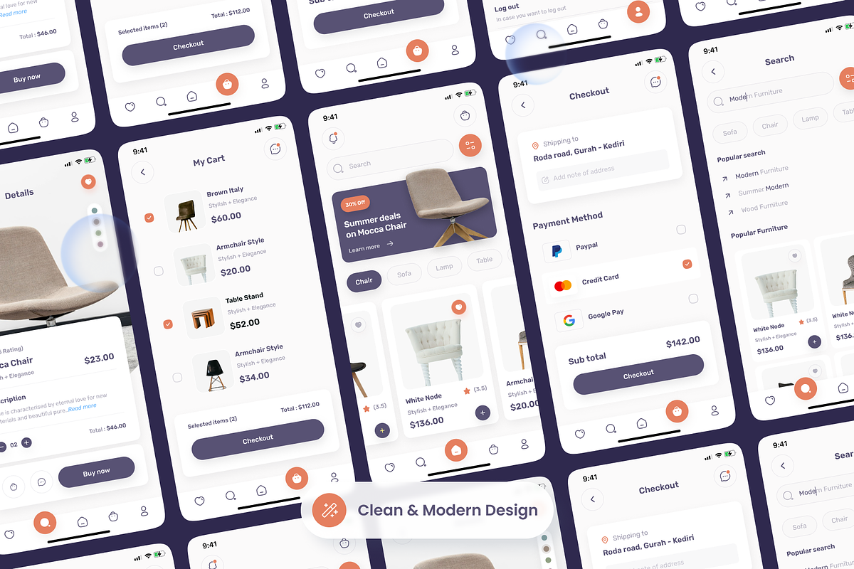 FurniVibe - Furniture App Design, a Websites & App Template by SLAB! Design (Photo 4 of 4)