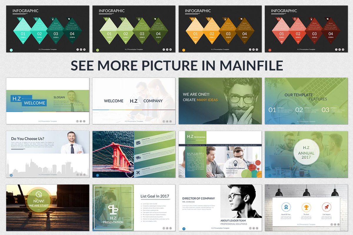H.Z Presentation Template, a Presentation Template by UniqueStudio (Photo 3 of 11)