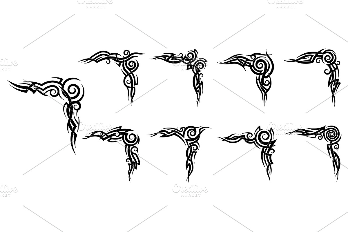 Black celtic and maori tribal tattoo, a Decorative Illustration by Buch&Bee