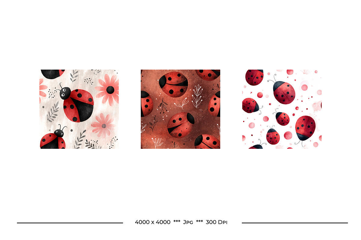Ladybug Retro Art Style Patterns, a Pattern Graphic by karenfoleyphoto (Photo 10 of 11)