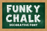 Funky Chalk - Hand Drawn Chalk, a Sans Serif Font by Limited.studio (Thumbnail 1 of 6)
