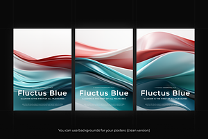 Fluctus Blue Background Set