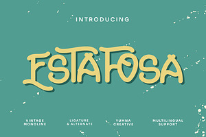 Estafosa - Unique Vintage Font, a Blackletter Font by Dhabee
