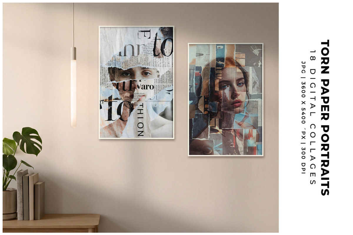 Torn Paper Portraits Collages, a Person Illustration by Digital Art Creations (Photo 8 of 10)