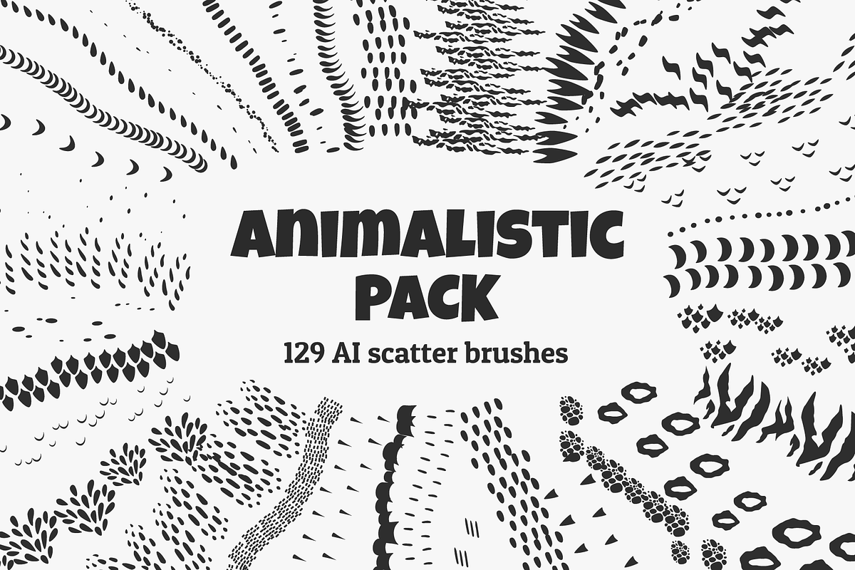 Animalistic Pack AI vector brushes