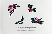 Amethyst Watercolor Floral Set, an Object Graphic by mina (Thumbnail 3 of 4)