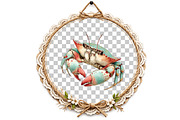 Whimsical Summer Crab Clipart, an Illustration by DreamArtGraphic (Thumbnail 6 of 8)