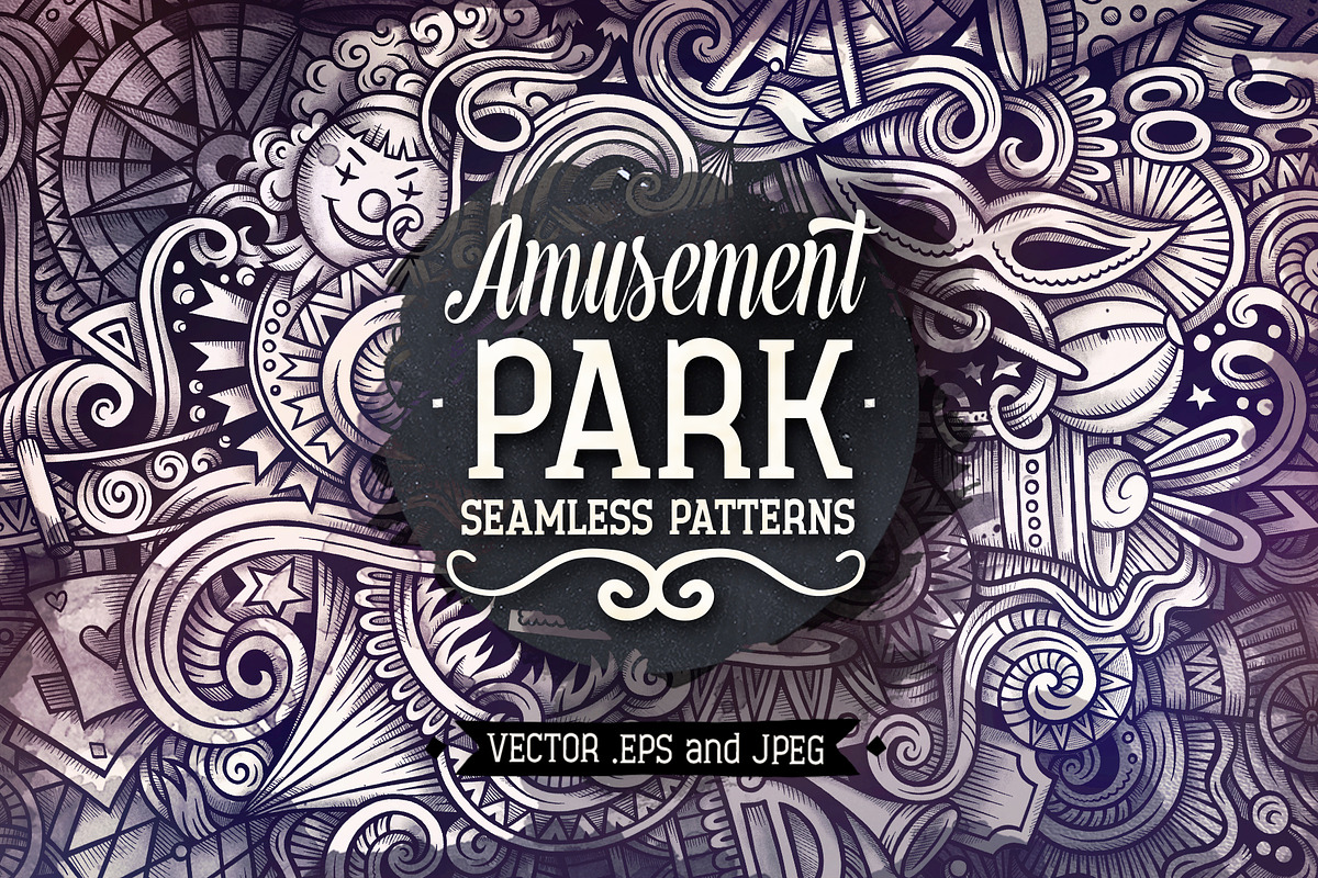 Amusement Park Graphics Patterns, a Pattern Graphic by BALABOLKA (Photo 1 of 6)