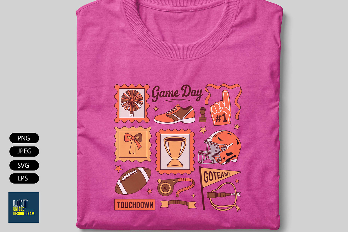Preppy Football T Shirt Design, a Sport Illustration by Unique Design Team (Photo 7 of 7)