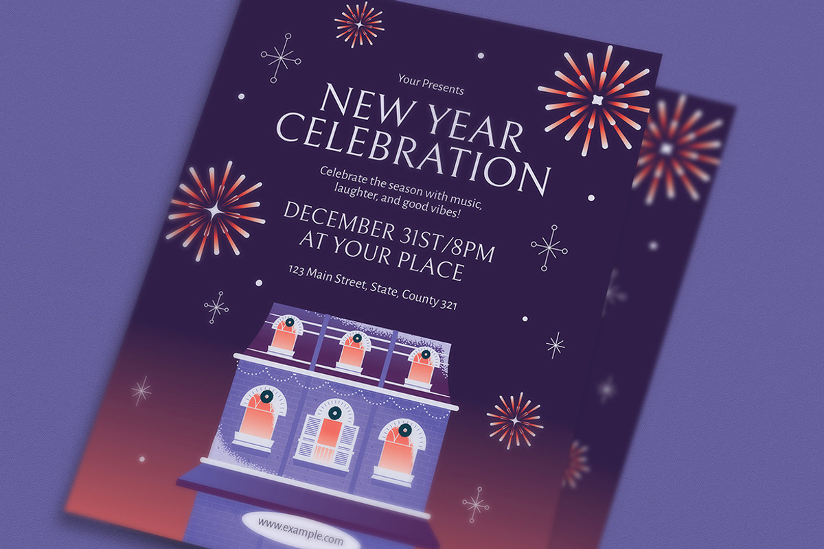 Modern New Year Celebration Flyer, a Flyer Template by VectorVactory (Photo 2 of 3)
