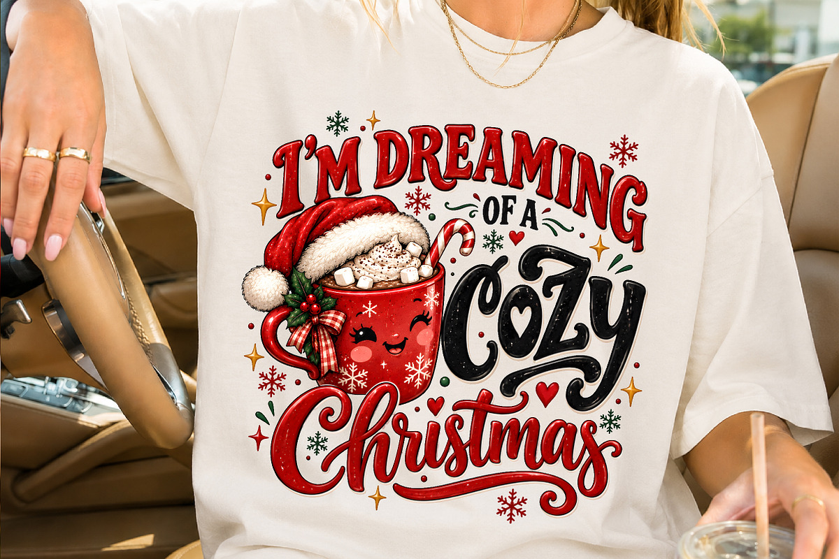 Im Dreaming Of A Cozy Christmas PNG, a Seasonal Illustration by Creative Art (Photo 2 of 3)