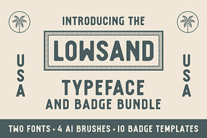 Lowsand Typeface Bundle, a Sans Serif Font by NienowBrand