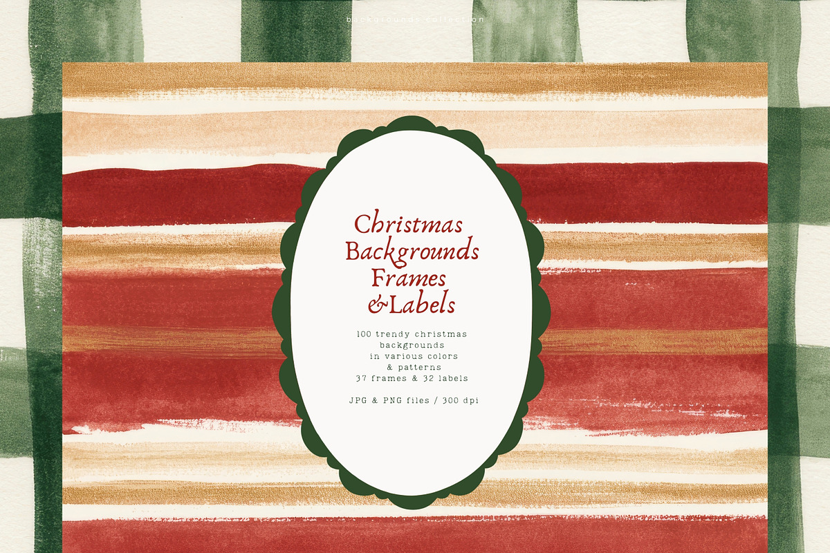Christmas Backgrounds Frames Labels, a Background Graphic by PeDe Designs (Photo 9 of 16)