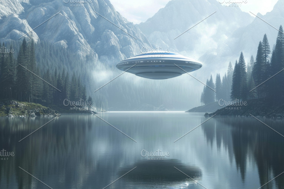 97 UFO objects flying in the sky, a Transportation Photo by Handmadefont (Photo 74 of 101)