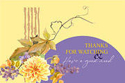 Autumn Season watercolor set, a Seasonal Illustration by Collection by VY (Thumbnail 13 of 13)