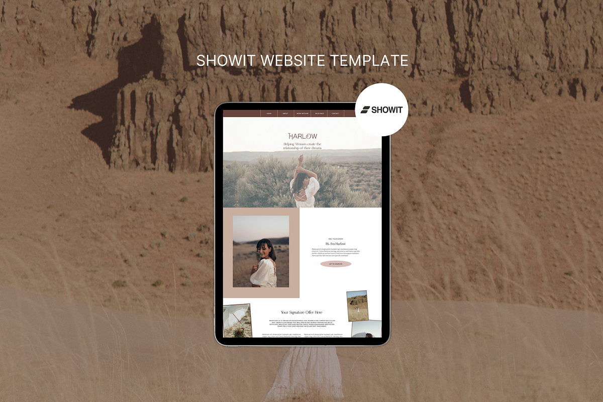 Harlow | Showit Website Template, a Landing Page Template by Helly Jo Creative (Photo 2 of 7)