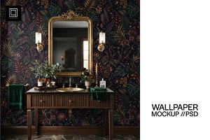 Dark Maximalist Wallpaper Mockup