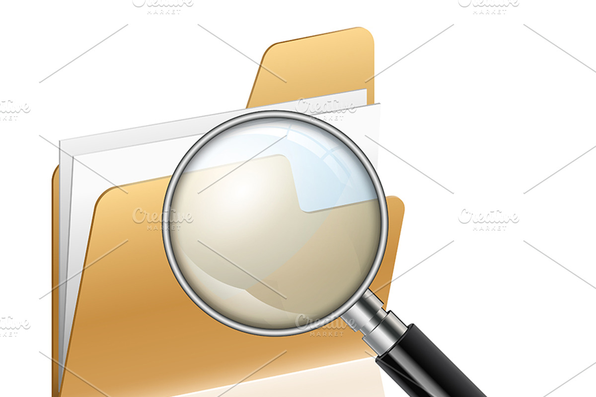 Magnifying Glass Search Concept, a Food Illustration by TAlex (Photo 6 of 6)