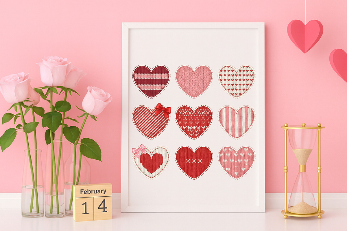 Knitted Heart Embroidery Design PNG, an Illustration by Canvas Craft (Photo 4 of 7)