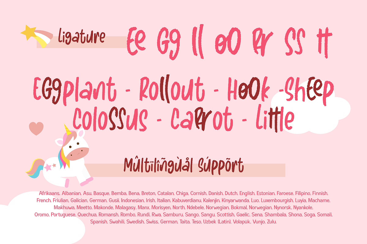 Unicorn Glowing, a Font by Dumadistyle (Photo 3 of 7)