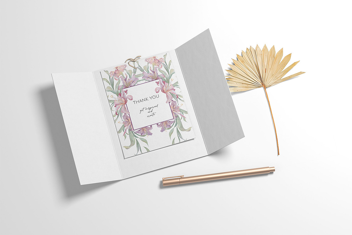 PURPLE LILIES watercolor flowers, a Decorative Illustration by Yuliia Lashevska (Photo 14 of 14)