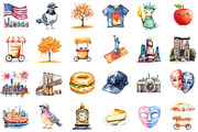 New York Tour Clipart, an Illustration by Sublimation Artist (Thumbnail 2 of 6)