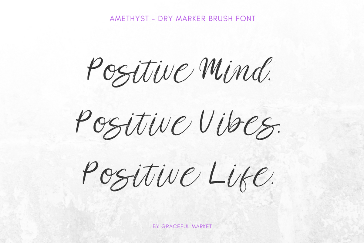 Amethyst Script Brush Font, a Script Font by Graceful Market (Photo 3 of 3)