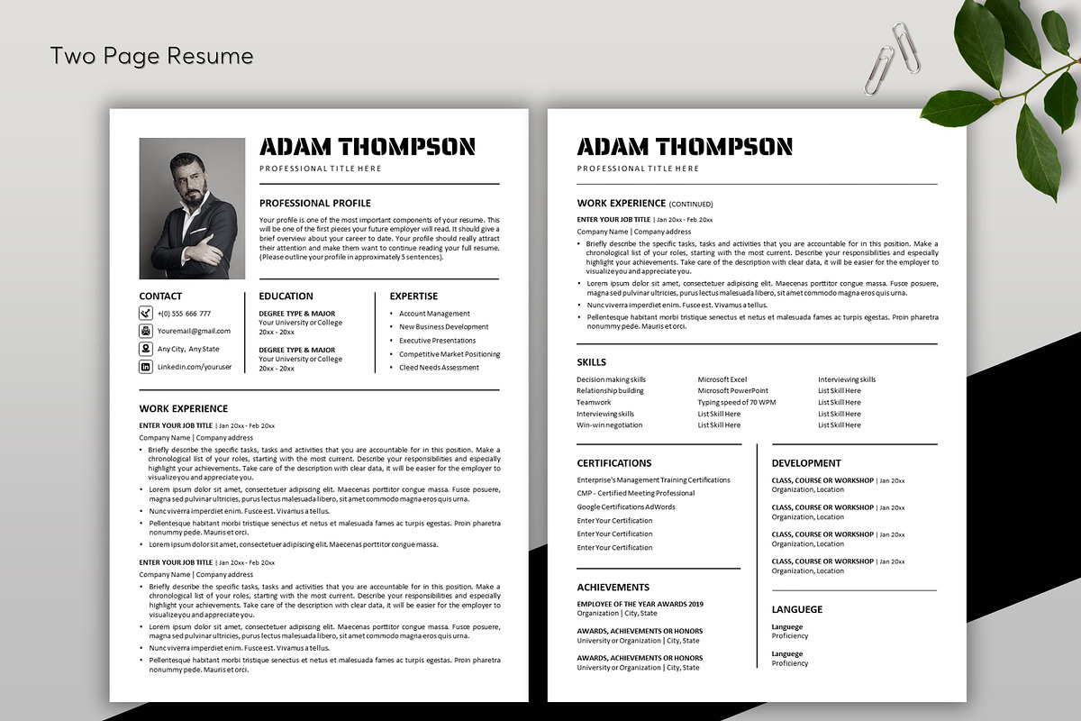 ATS Resume CV Word & Google Docs 26, a Resume Template by MrCam Template Resume|CV (Photo 4 of 9)