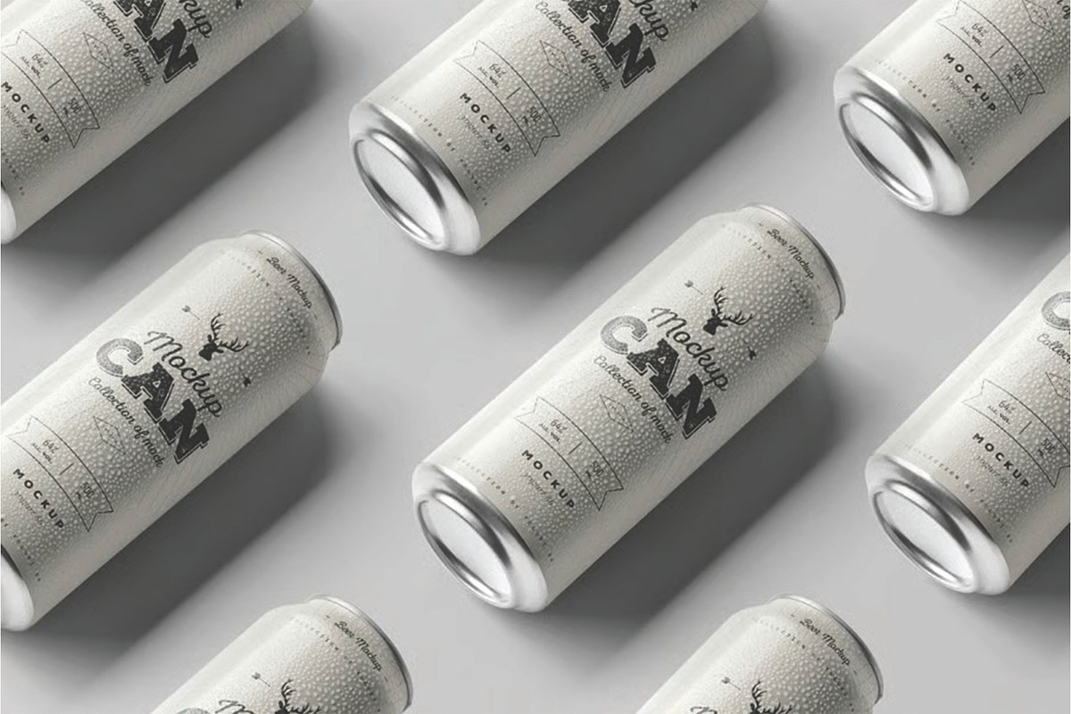 Soda Can Mockup Set, an Advertising Mockup by DesignRushMarket (Photo 11 of 14)