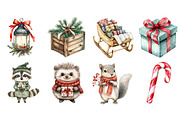 Watercolor Christmas Stories Clipart, a Seasonal Illustration by CitraGraphics (Thumbnail 5 of 5)