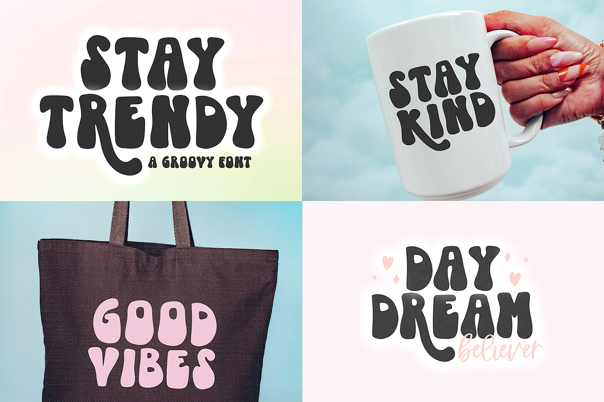 Retro Font Bundle | 14 Groovy Fonts, a Font by KA Designs (Photo 8 of 11)