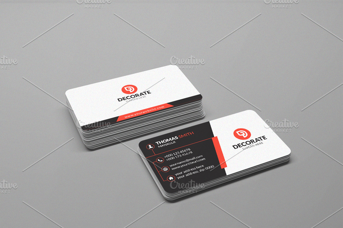Clean Business Card Template, a Business Card Template by saifulbranding