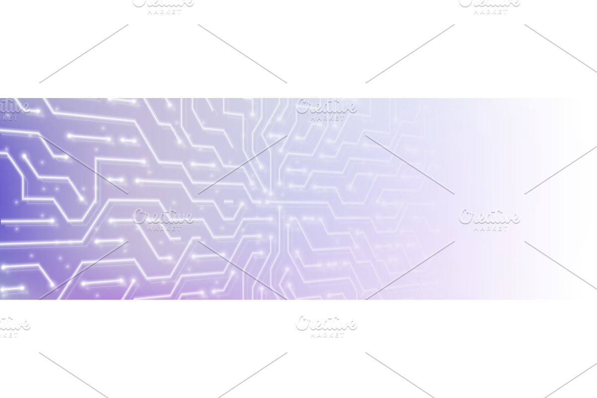 High tech circuit pattern on blue, a Technology Illustration by art PVP - market
