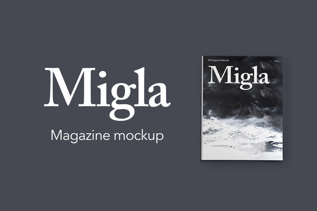 Migla Print Magazine Mockup, a Print Template by Wild Ones (Photo 1 of 12)