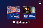 United Nations Instagram Post, a Social Media Template by CavenArt (Thumbnail 2 of 5)