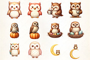 Cute Owl Sublimation Clipart, an Illustration by CrexoraLab (Thumbnail 2 of 5)