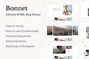 Bonnet - Lifestyle HTML Blog Theme, a HTML Template by concealed (Thumbnail 1 of 6)