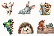 Quirky Animals Peeking Around Corner, an Illustration by OK Design (Thumbnail 3 of 5)