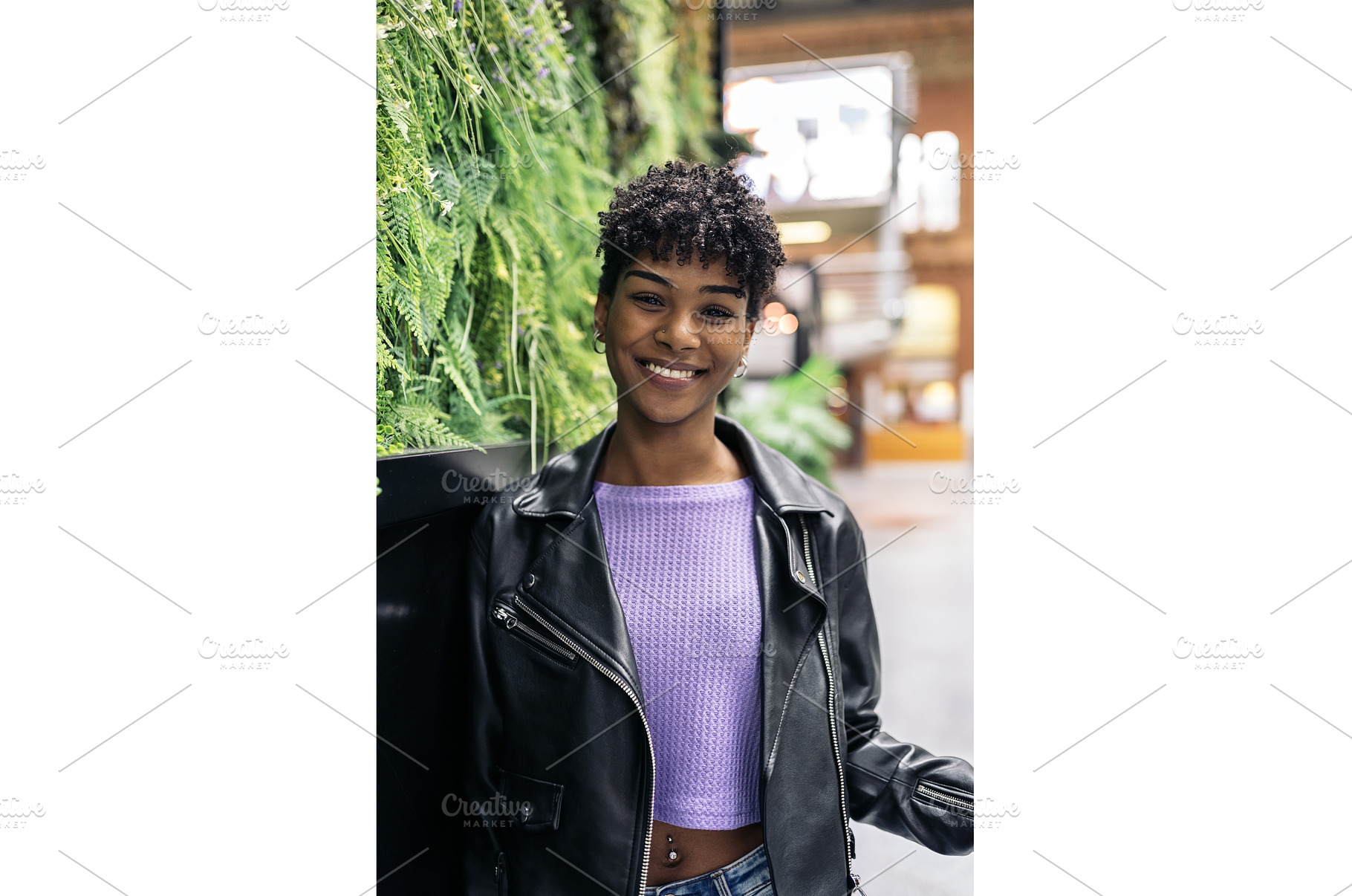 Beautiful Afro Girl Smiling Portrait, a Person Photo by nunezimage