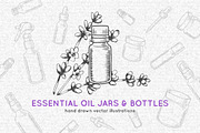 Essential oil jars and bottles, a Healthcare Illustration by Chelovector (Thumbnail 1 of 3)