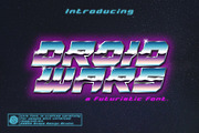 Droid Wars - Futuristic Font, a Font by Snape Design Studio (Thumbnail 1 of 5)