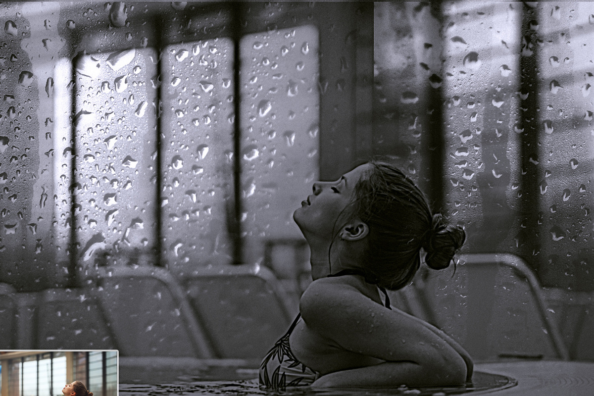 Wet Glass Effect Photoshop Action, an Action Add-On by Studio Retouch (Photo 5 of 16)