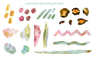 Watercolor Tropical Leaves & Flowers, an Illustration by babenkoirusa (Thumbnail 4 of 17)